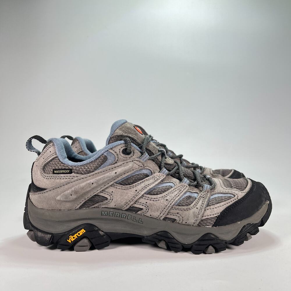 Merrell Moab 3 Granite Gray Blue Waterproof Hiking Shoes J500160Z Women's Size 9